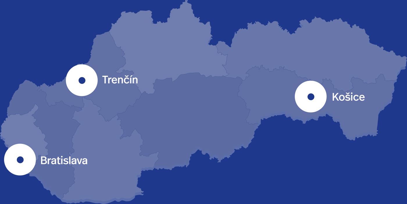 Mapa pobočiek